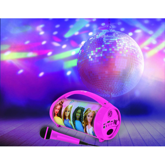 BOXA CU MICROFON SI LUMINI, BARBIE BOXA CU MICROFON SI LUMINI, BARBIE