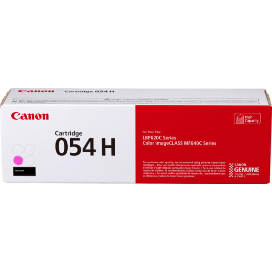 Toner Canon CRG054H magenta, High yeld, capacitate 2.3k pagini, pentru LBP62x, MF64x. Toner Canon CRG054H magenta, High yeld, capacitate 2.3k pagini, pentru LBP62x, MF64x.
