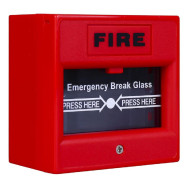 Buton de incendiu cu geam de sticla, rosu ND-EBG911