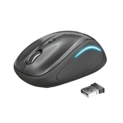 Mouse fara fir Trust Yvi FX Wireless Mouse - negru  Specifications General Height of main product (in mm) 95 mm Width of main product (in mm) 57 mm Depth of main product (in mm) 40 mm Total weight 84 g Formfactor compact Ergonomic design no  Connectivity 