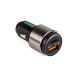 Alim. auto Spacer cu led USB-A&C 38W neg