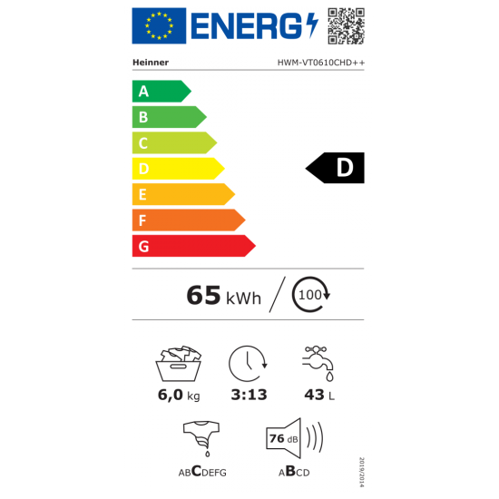 MASINA DE SPALAT HEINNER HWM-VT0610CHD++