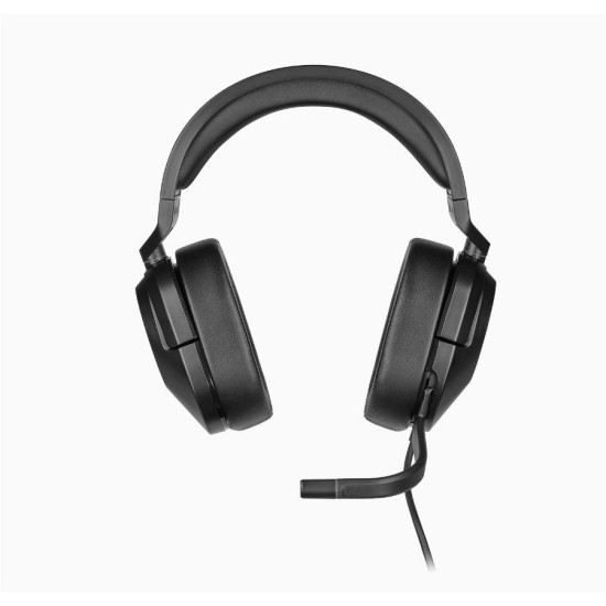 Casti Gaming cu microfon Corsair HS55 Stereo, Over-head, 20Hz - 20 kHz, 32k Ohms @ 1 kHz, Lungime cablu: 1.8m, carbon