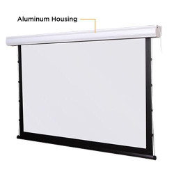 Ecran proiectie electric ESAC100, instalare perete/ tavan, margini de mascare negre pe 4 laturi, material pentru ecran lavabil, intretinere usoara, motor tubular silentios, consum redus de energie, Dimensiune zona de proiectie- 200 x 150 cm, Diagonala- 25
