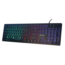 Tastatura Serioux 9500i, cu fir, US layout, iluminata, taste tip Chiclet, neagra, USB