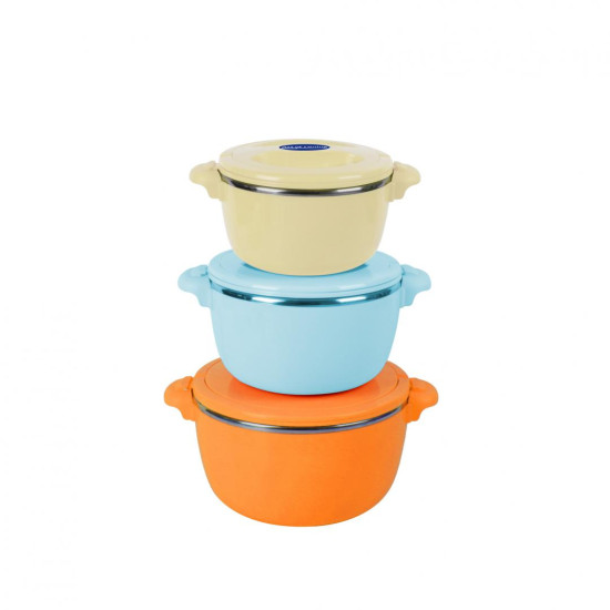 SET 3 CASEROLE TERMICE 2+4+6L,BELLY ORANGE, ART OF DINING BY HEINNER SET 3 CASEROLE TERMICE 2+4+6L,BELLY ORANGE, ART OF DINING BY HEINNER