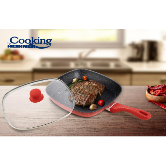 TIGAIE GRILL ALU+CAP 28x4CM,ORANGE GRAYS, COOKING BY HEINNER TIGAIE GRILL ALU+CAP 28x4CM,ORANGE GRAYS, COOKING BY HEINNER