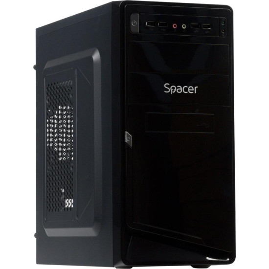 Carcasa Spacer New Mercury, ATX, MidTower, Gaming, sursa 500 (250W for 500W Desktop PC), USB 2.0 x 2, Jack 3.5mm x 2, „SPC-NEW