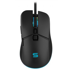 Mouse gaming Serioux Kayel, Senzor Sunplus 199, 800-6400 DPI, switch HUANO, pana la 20 milioane de click-uri, 7 Butoane, 6 moduri de iluminare RGB, cablu USB 1.5M, plug and play, compatibil cu Windows 2000/XP/9X/VISTA/7/8/10