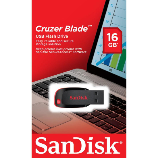 Memorie USB Flash Drive SanDisk Cruzer Blade, 16GB, USB 2.0 Memorie USB Flash Drive SanDisk Cruzer Blade, 16GB, USB 2.0
