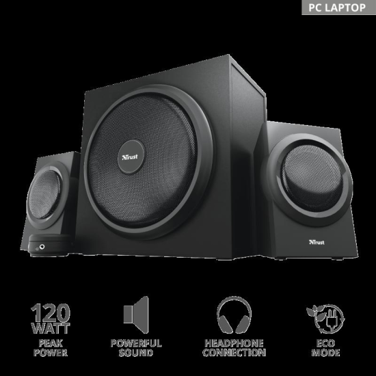 Sistem audio Trust Yuri 2.1, 60W, negru Sistem audio Trust Yuri 2.1, 60W, negru