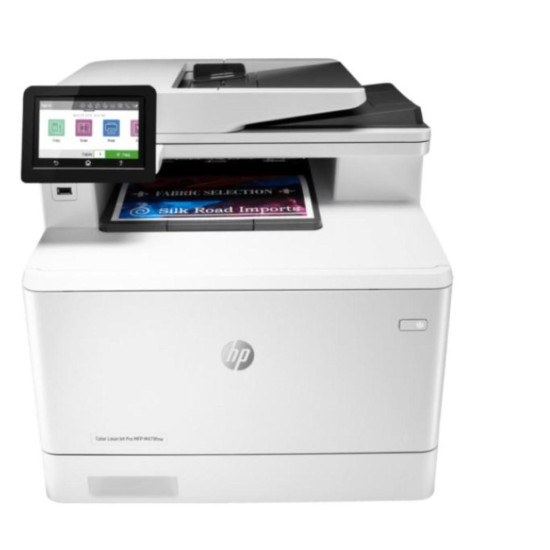 Multifunctional laser color HP M479FNW, Dimensiune A4, (Printare, Copiere, Scanare, fax), Viteza 27 ppm, Rezolutie 600 x 600 dpi, Procesor 1200 MHz, Memorie standard 512 MB NAND Flash,512 MB DRAM, Limbaje d eprintare HP PCL 6, HP PCL 5c, HP postscript lev