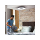 Plafoniera LED Philips Hue Still, Bluetooth, 22.5W (204W), 2500 lm, lumina alba (2200-6500K), IP20, Metal/Plastic, 39.1cm, Negru, In trerupator cu variator inclus
