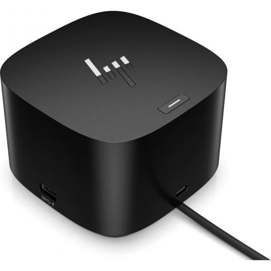 HP Dock Thunderbolt G4 120W, Porturi: 1x USB Type-C/ 4x USB-A 3.2/ 1x audio jack/2x DisplayPort 1.4/ 1x RJ-45/ 1xHDMI 2.0/ 1 x port USB-C DP alt mode; 1 x port Thunderbolt 4, Dimensiuni:98 x 98 x 68 mm. Greutate: 0.68Kg.