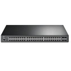 Switch TP-Link JetStream 48-Port Gigabit L2 Managed, TL-SG3452P interfata:  48× Porturi RJ45 10/100/1000 Mbps,  4× Sloturi Gigabit SFP, 1× Port RJ45 pe console, 1× Port Micro-USB pe console, Standard: 802.3at/af compliant, Porturi PoE+: 48 porturi, până l