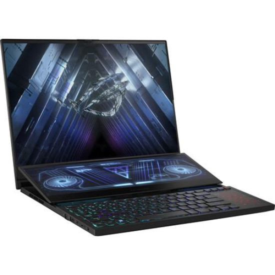 Laptop Gaming ASUS ROG Zephyrus Duo 16 GX650RX-LO191W, 16'' WQXGA (2560 x 1600), AMD Ryzen™ 9 6900HX Mobile Processor (8-core/16-thread, 20MB cache, up to 4.9 GHz max boost), 32GB, 4TB SSD, NVIDIA® GeForce RTX™ 3080 Ti, Windows 11 Home, Black