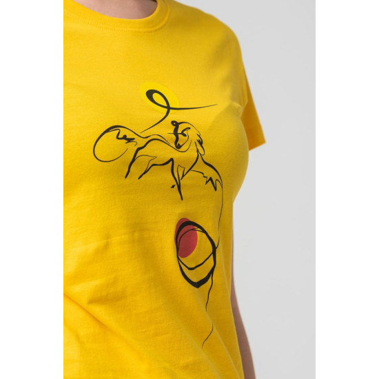 TSHIRT CASUAL F CAL PEGAS YELLOW-XS