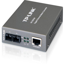 Switch media convertor TP-Link, 2 porturi (1x1000M SC/UPC port, 1x1000M RJ45 port (Auto MDI/MDIX), 1000Base-T to 1000Base-SX (SC), Multi-Mode, 550m, montabil in sasiu