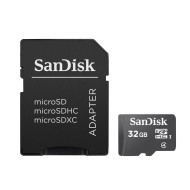 Card de Memorie MicroSD SanDisk 32GB, Adaptor SD, Class 4