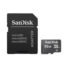 Card de Memorie MicroSD SanDisk 32GB, Adaptor SD, Class 4