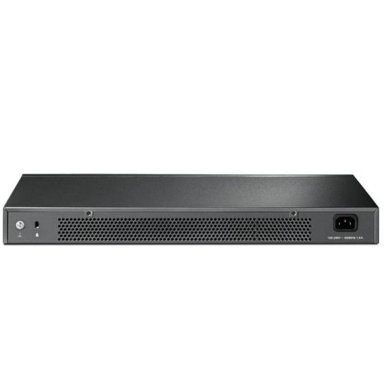TP-LINK TL-SG3452X Switch JetStream cu management | 48× Porturi Gigabit L2+ și 4× Sloturi 10GE SFP+, Interfață: 48× Poturi RJ45 10/100/1000 Mbps, 4× Sloturi 10G SFP+, 1× Port RJ45 pe console, 1× Port Micro-USB pe console, Fără ventilatoare, Montare în rac