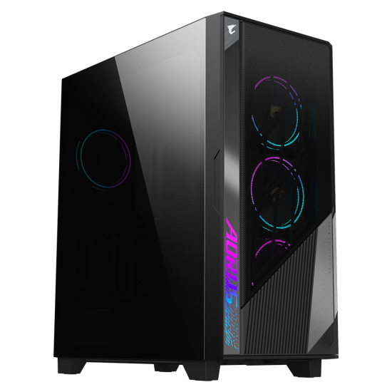 Carcasa Aorus C500 Glass Mid Tower, fara sursa, Mini ITX / Micro ATX / ATX / E-ATX, 2x 3.5