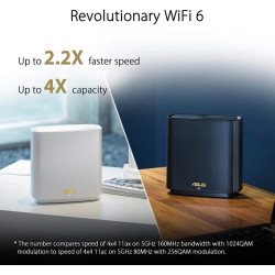 Router wireless ASUS Gigabit Mesh ZenWiFi, AX XT8, Wifi 6, Tri-Band, 2 pack