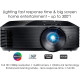 Proiector OPTOMA HD146X, DLP, FHD 1920x1080, up to WUXGA (1920×1200), 3600 lumeni, 25.000:1, 16:9 nativ, 4:3/ 16:10 compatibil, dimensiune maxim imagine 301