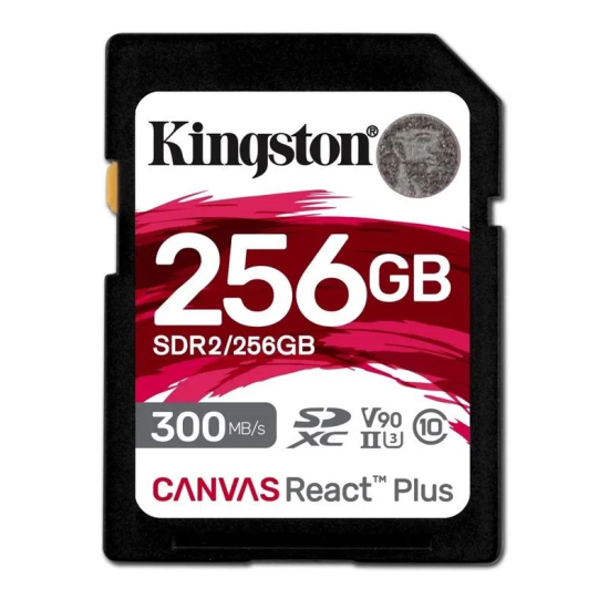 Card de Memorie SDHC Kingston Canvas React Plus 256Gb, Class 10 Card de Memorie SDHC Kingston Canvas React Plus 256Gb, Class 10