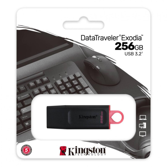 Memorie USB Flash Drive Kingston 256GB Data Traveler Exodia, USB 3.2 Memorie USB Flash Drive Kingston 256GB Data Traveler Exodia, USB 3.2