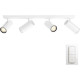 Spot LED Cvadruplu Philips Hue Buratto, Bluetooth, 4xGU10, 4x5W, 1400 lm, lumina alba (2200-6500K), IP20, 62.8x62.8x13.1cm, Metal, Alb, Intrerupator cu variator inclus Spot LED Cvadruplu Philips Hue Buratto, Bluetooth, 4xGU10, 4x5W, 1400 lm, lumina alba (2200-6500K), IP20, 62.8x62.8x13.1cm, Metal, Alb, Intrerupator cu variator inclus