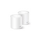TP-Link AX3000 whole home mesh Wi-Fi 6 System, Deco X50(2-pack);  Standarde Wireless: IEEE 802.11ax/ac/n/a 5 GHz, IEEE 802.11ax/n/b/g 2.4 GHz, 3 LAN/WAN Gigabit Ethernet Ports, 1 GHz Dual-Core CPU, 2 x internal antennas per Deco unit, 2402 Mbps (5 GHz), 5