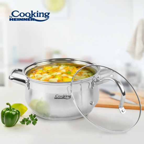 SEMIOALA INOX+CAPAC, 22 X 12.5 CM, 4.7 L, AMIRA, COOKING BY HEINNER SEMIOALA INOX+CAPAC, 22 X 12.5 CM, 4.7 L, AMIRA, COOKING BY HEINNER