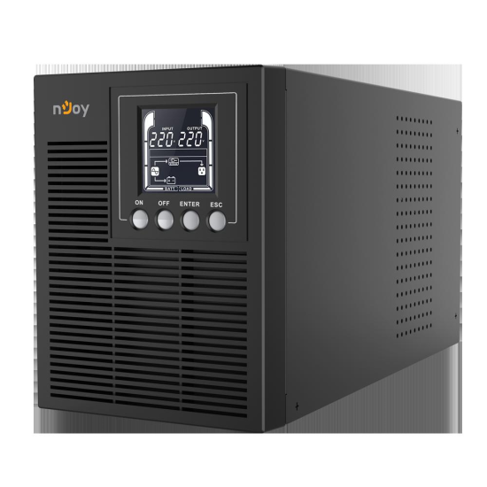 UPS nJoy Echo Pro 1000, 1000 VA/800 W, On-line, LED UPS nJoy Echo Pro 1000, 1000 VA/800 W, On-line, LED