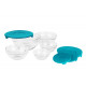 SET 5 BOLURI DE STICLA CU CAPAC , ALBASTRU,VANORA HOME SET 5 BOLURI DE STICLA CU CAPAC , ALBASTRU,VANORA HOME