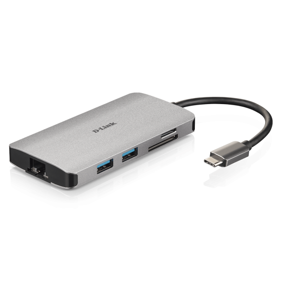 Hub USB DLINK DUB-M810, 8 porturi 3.0, gri