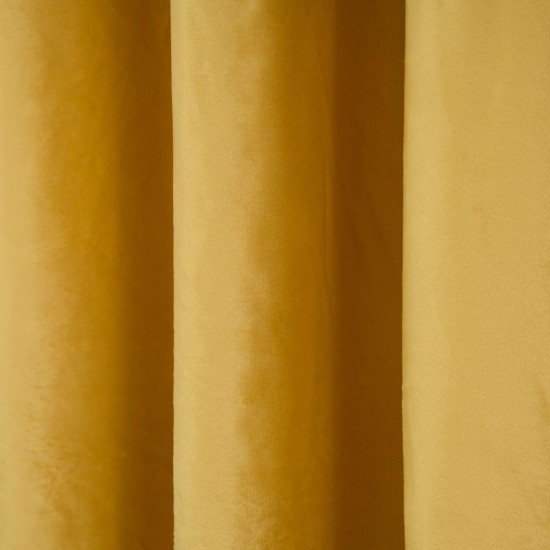 Set 2 draperii catifea 140x270 cm - Galbene Set 2 draperii catifea 140x270 cm - Galbene