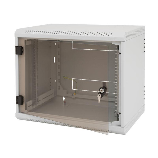 Rack de perete Triton sectiune simpla 6U 600mm adancime usa sticla panouri laterale fixe, sectiuni ventilatie activa, sectiuni acces cabluri sus/jos/spate securizare cu cheie, 1 pereche montanti reglabili IP30 gri Rack de perete Triton sectiune simpla 6U 600mm adancime usa sticla panouri laterale fixe, sectiuni ventilatie activa, sectiuni acces cabluri sus/jos/spate securizare cu cheie, 1 pereche montanti reglabili IP30 gri