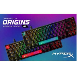 Tastatura HP HyperX Alloy 65 AUQ, Tastatura mecanica, Cablu USB Type-C detasabil, Iluminare RGB, Anti-Ghosting, HyperX RED, Neagra