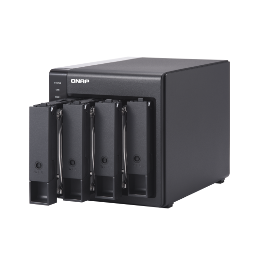 RAID USB QNAP TR-004 4-Bay, 2.5/3.5 SATA 3Gbps HDD (compatibile cu SATA 6Gbs/, 3Gb/s, neincluse), 1xUSB3.0 (type-c), tower, PSU adaptor 65W, garantie 2 ani