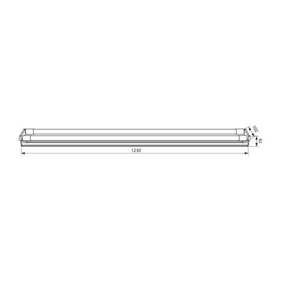 Aplica LED liniara Vivalux POLO, 2x18W, 3000 lm, lumina neutra (4000K), 270°, IP20, 1230x102x79mm, 25000h, Alb