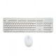 Kit tastatura + mouse Serioux Retro light 9910WH, wireless 2.4GHz, US layout, multimedia, mouse optic 800-1600dpi, USB, nano receiver, alb