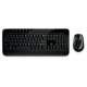 Kit tastatura + mouse Microsoft 2000, Wireless, negru