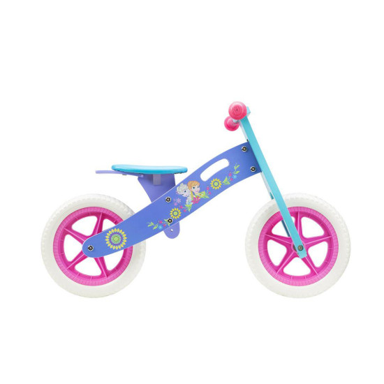 WOODEN BALANCE BIKE, SEVEN, MODEL FROZEN, 12 INCH, MOV BLUE