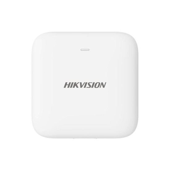 Detector de inundatie wireless AXPRO Hikvision DS-PDWL-E-WE, frecventa de operare: 868 MHz, transmisie: Tri-X Wireless, criptare: AES-128,. Distanta de comunicare: 1200 metri in camp deschis, SSI(Signal Strength Indication), complet configurabil la distan