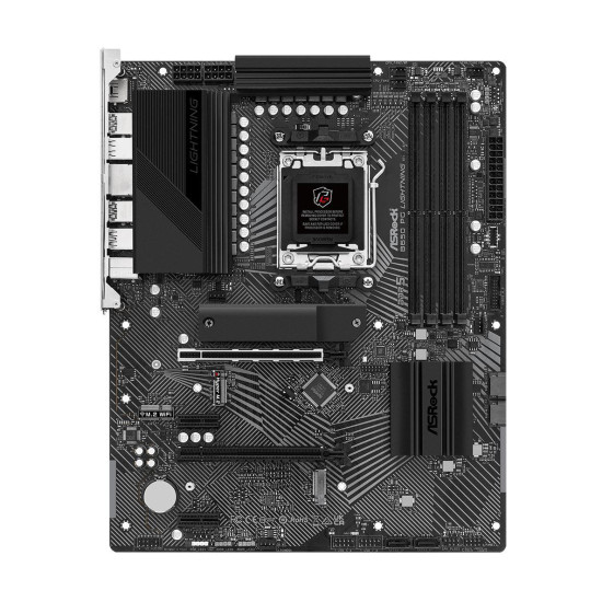 Placa de baza AsRock B650 PG Lightning AM5  Supports AMD Ryzen™ 7000 Series Processors 14+2+1 Phase Power Design, SPS 4 x DDR5 DIMMs, supports up to 6400+(OC) 1 PCIe 4.0 x16, 1 PCIe 4.0 x16, 2 PCIe 4.0 x1, 1 M.2 Key-E for WiFi Graphics Output Options: 1 H