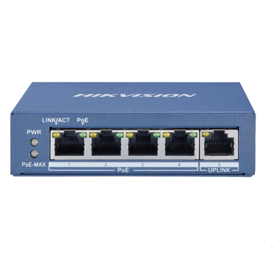 Switch Hikvison DS-3E0505P-E, 4-port, PoE Switch Hikvison DS-3E0505P-E, 4-port, PoE