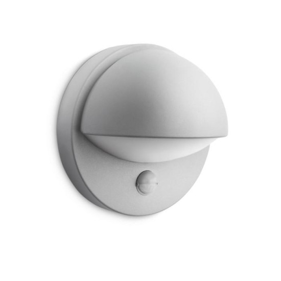 Aplica pentru exterior cu senzor de miscare Philips June, 1xE27, max 42W, IP44, 135x195mm, Gri