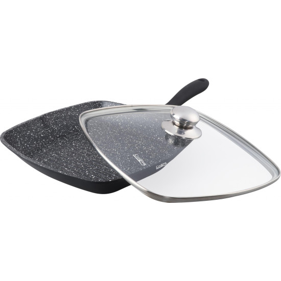 TIGAIE GRILL ALUMINIU + CAPAC 28 x 4.5 CM , DARK LINE, COOKING  BY HEINNER