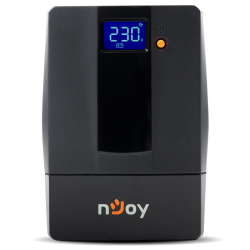 UPS nJoy Horus Plus 600, 600VA/360W, Afisaj LCD cu ecran tactil, 2 Prize Schuko cu Protectie, Repornire Automata, RJ11 protectie pentru linia de telefon/modem, Posibilitatea de monitorizare si control prin USB, LAN si internet, port de comunicare USB, rat